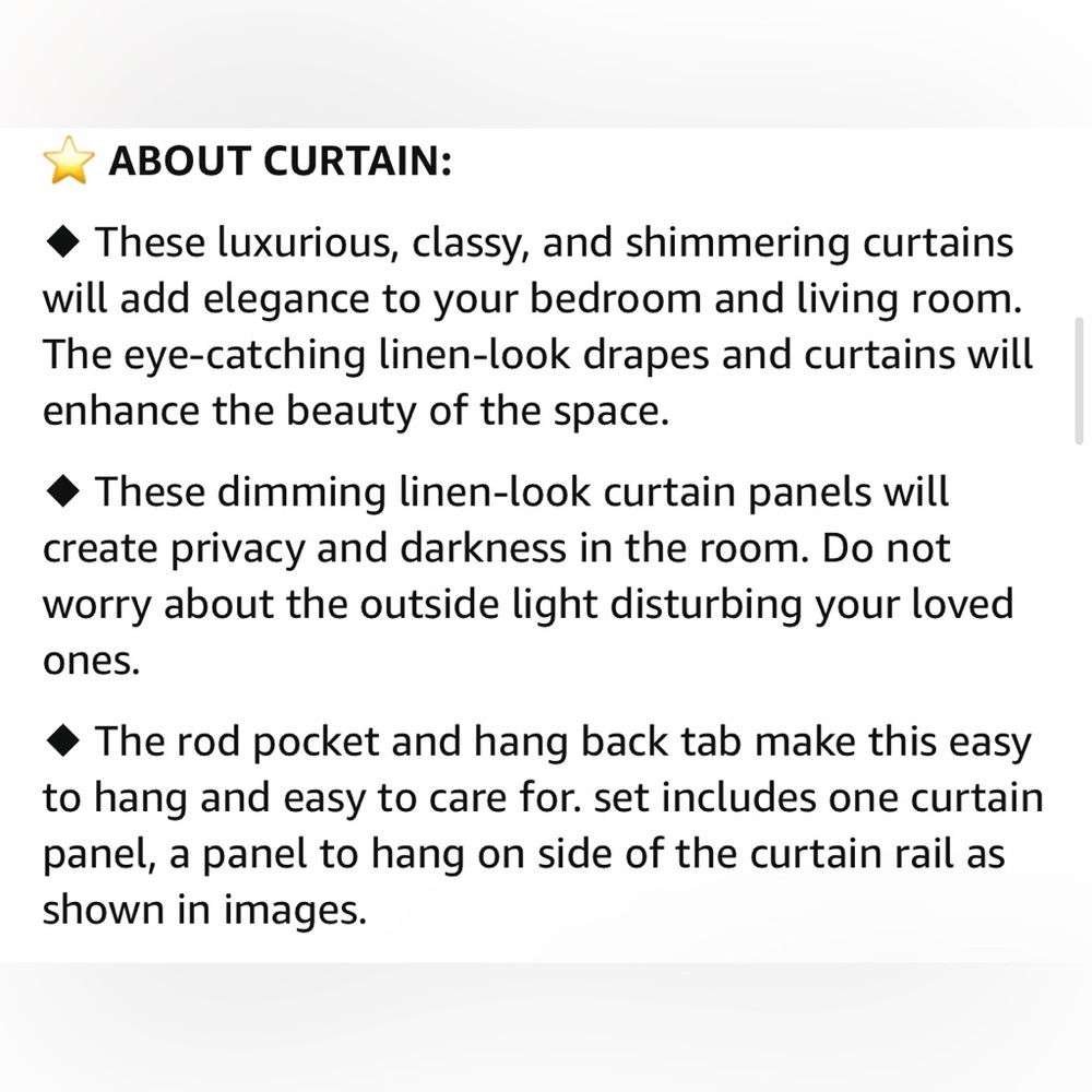 Casanema Home Decor Curtain 1 Panel Linen Look (52" W x 120" L) BLACK - Picture 4 of 6